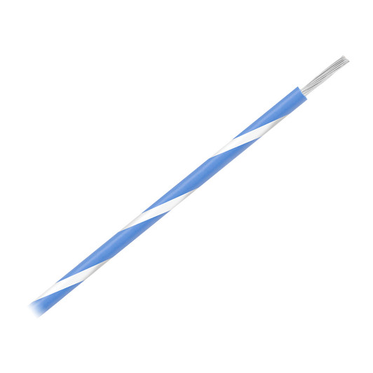 Pacer 16 AWG Striped Marine Wire, Blue/White, 500-Foot