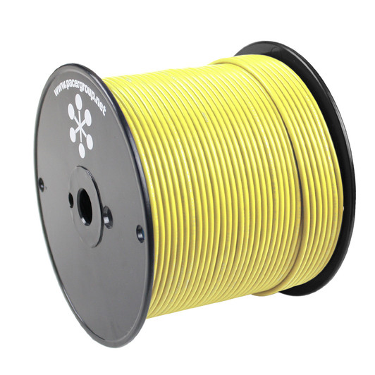 Pacer Yellow 18 AWG Primary Wire, 500-Foot Spool