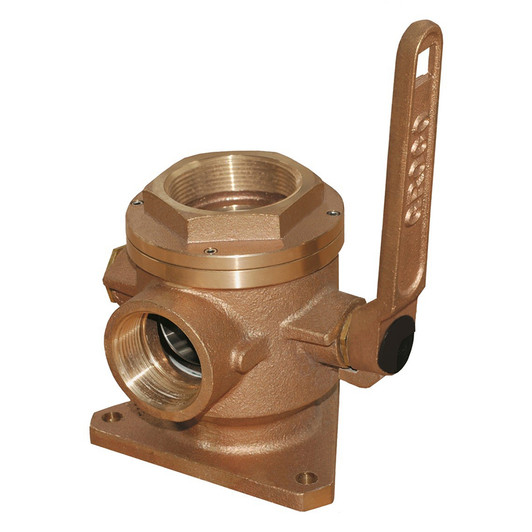 GROCO 2.5-Inch Safety Seacock with 2-Inch Side Port