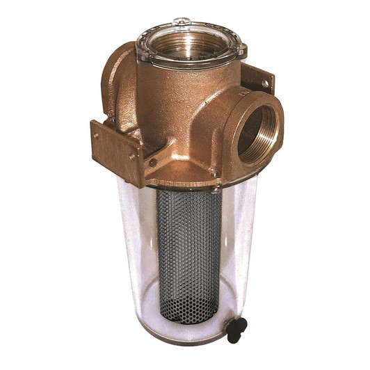 GROCO ARG-1250 1.25-Inch Raw Water Strainer, Monel Basket