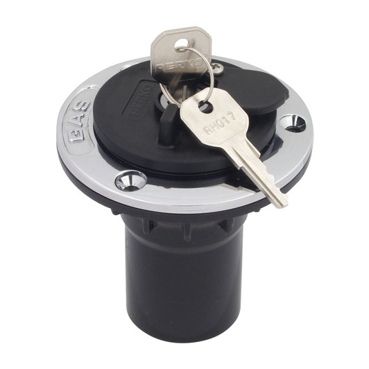 Perko Chrome Gas Fill with Locking Cap, 1.5-Inch Hose