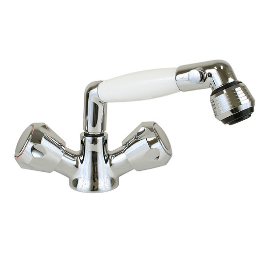 Scandvik White Combo Shower Sprayer and Basin Faucet