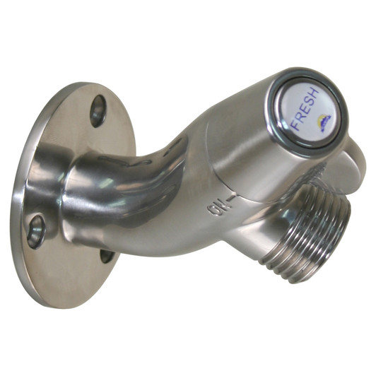 Scandvik Ceramic Angled Washdown Valve, SS Spigot