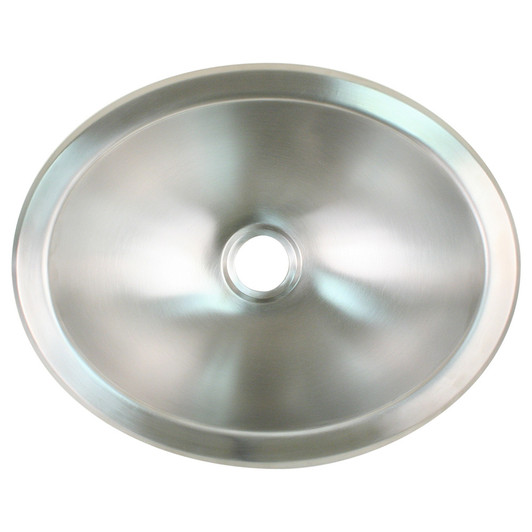 Scandvik Brushed SS Oval Sink, 13.25x10.5-Inch