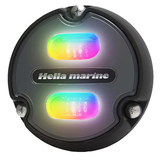 Hella Apelo A1 Black RGB Underwater Light, Charcoal Lens