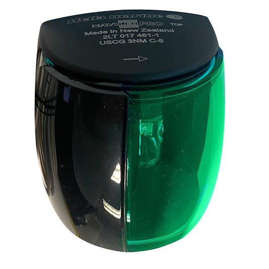 Hella NaviLED PRO 3NM Black Starboard Navigation Lamp