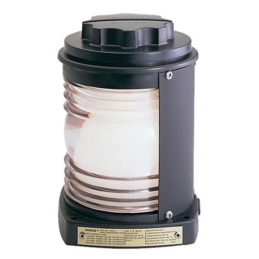 Perko Black Plastic Masthead Light, White Lens