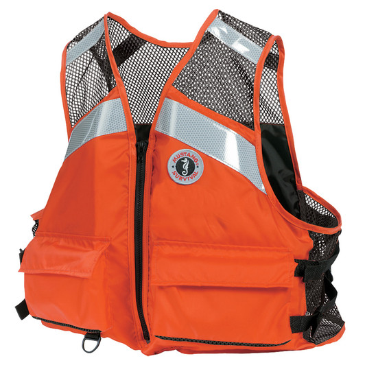 Mustang Industrial Orange Mesh Vest, Large/XL