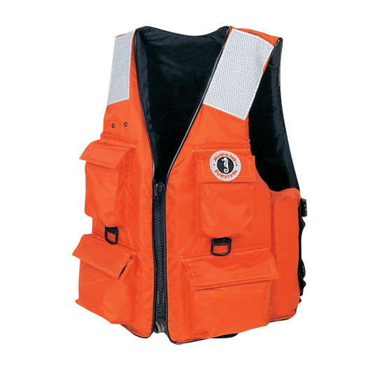 Mustang 4-Pocket Orange Flotation Vest, XL