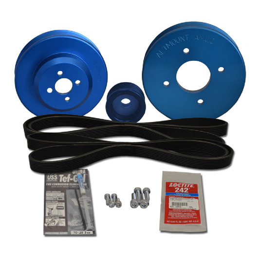 Balmar Serpentine Pulley Kit for Yanmar 4JH, 4JHE