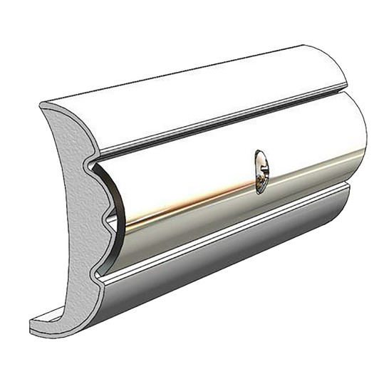 TACO Rigid Vinyl Flex-Core Rub Rail, Frosty White, 60-Foot