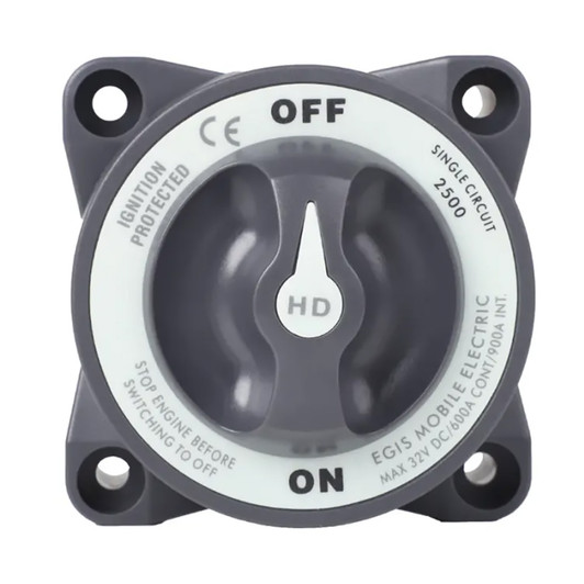 Egis Heavy Duty 600A Battery Switch, Off/On