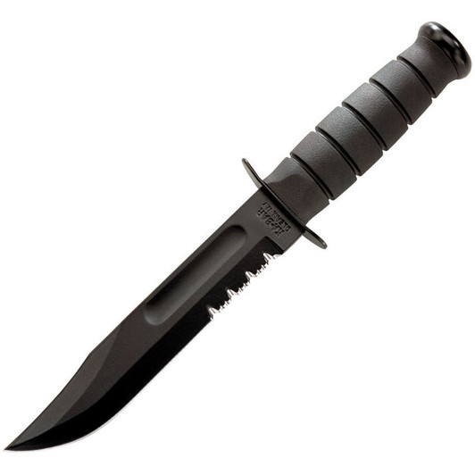 Ka-Bar Fighting Knife Black Kraton Combo Edge