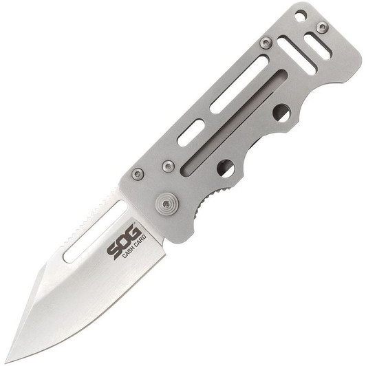 SOG Cash Card Satin Slim Wallet Folding Knife