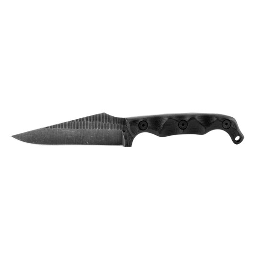 Stroup TU2 Acid Etched Black Fixed Blade Knife
