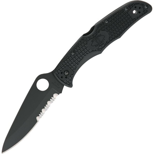 Spyderco Endura 4 Black FRN Combo Edge Knife