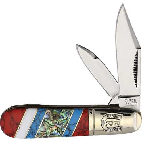 Rough Rider Barlow Stone & Shell Handle Folding Knife