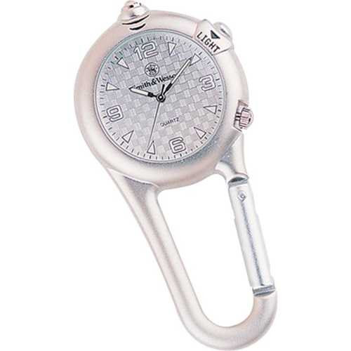 Smith & Wesson Silver Face Carabiner Watch LED Light