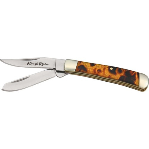 Rough Rider Tiny Trapper Imitation Tortoise Shell Knife