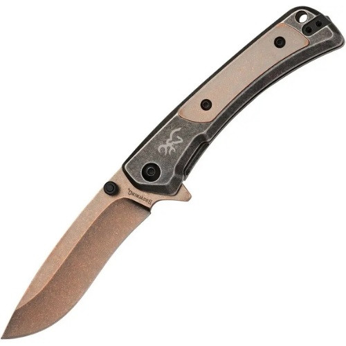 Browning Jericho Framelock D2 Blade Copper Inlay Knife