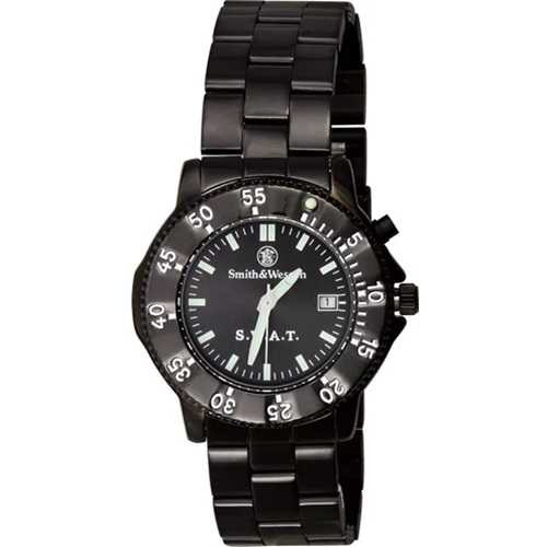 Smith & Wesson Men’s SWAT Watch Black Stainless Steel