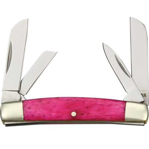 Rough Rider Tiny Congress Pocket Knife Pink Bone Handle