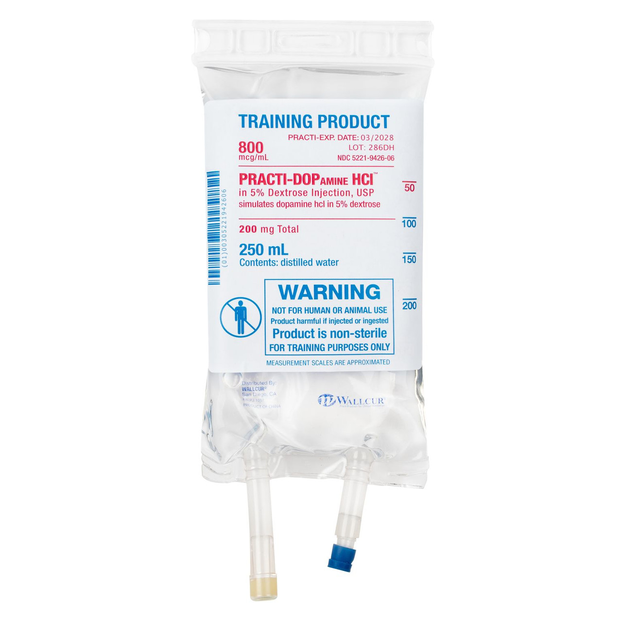 Saline solution iv bag with syringe line hanging on wall — Stock Photo ©  Mumemories #254338814