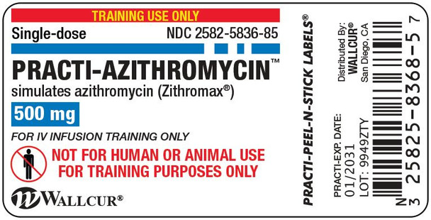 Practi-Azithromycin 500 mg Label for 10 mL Practi-Powder Vials - 100 Count