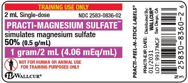 Practi-Magnesium Sulfate Peel-N-Stick Vial Labels - 100 Count