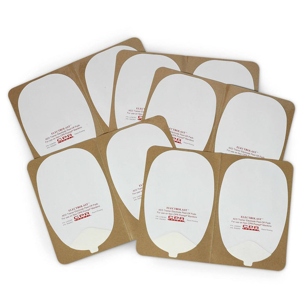 ElectroLast AED Trainer Skin Electrode Peel-Off Pads - Heartstream Style