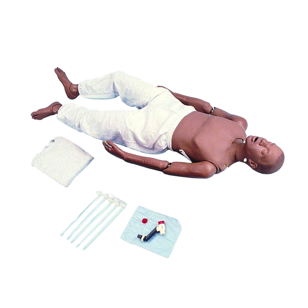 Adult Full Body CPR and Trauma Training Manikin - African-American
