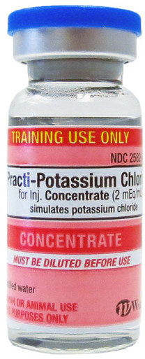 Anatomy Lab Practi Potassium Chloride 20 Meq10 Ml 10 Ml Vial Simulated Medication 30 Count 