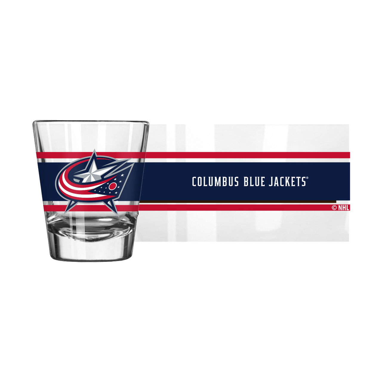 2oz Primary Stripe Shot Glass