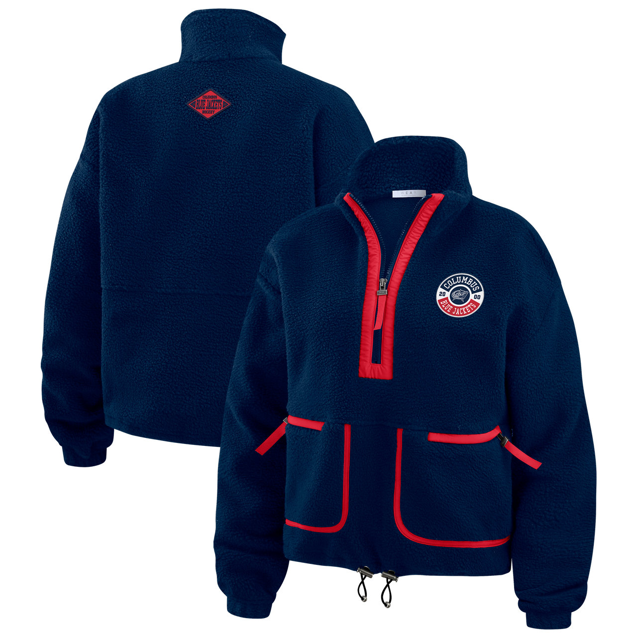 WEAR Ladies Navy Polar Fleece 1/2 Zip - Columbus Sportservice LLC