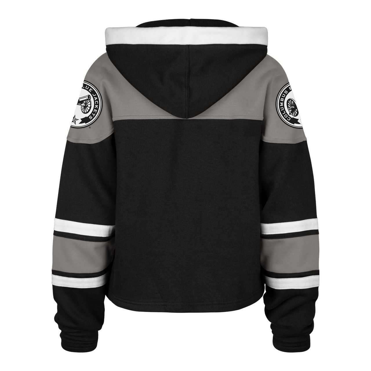 47 Brand Ladies Cropped Jet Black Lacer Hood - Columbus