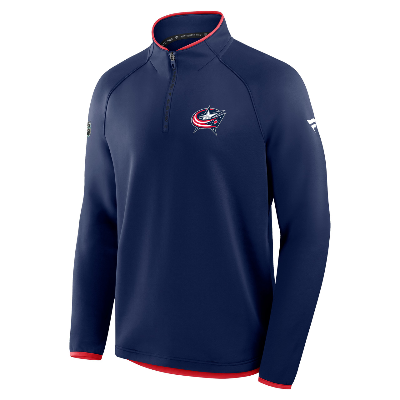 Fanatics 2025 Authentic Pro Rink Fleece Quarter Zip - Columbus
