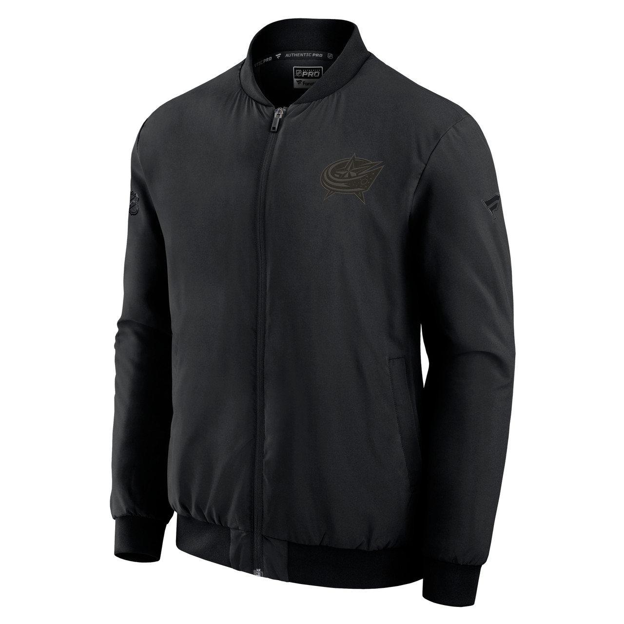 Fanatics 2025 Authentic Pro Black Road Bomber Jacket - Columbus