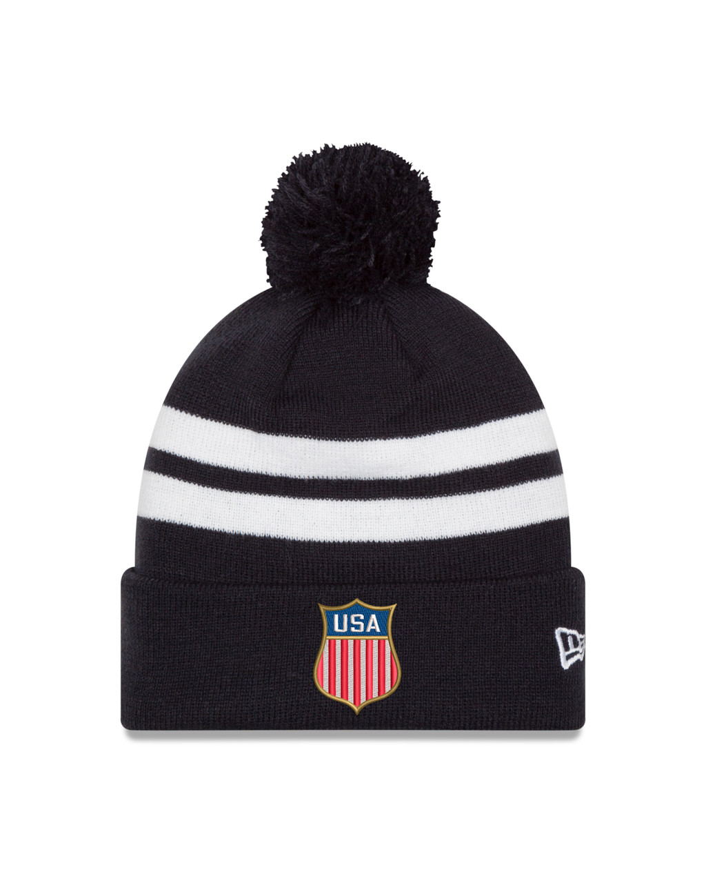 New Era USA Hockey Navy Stripe Knit - Columbus Sportservice LLC