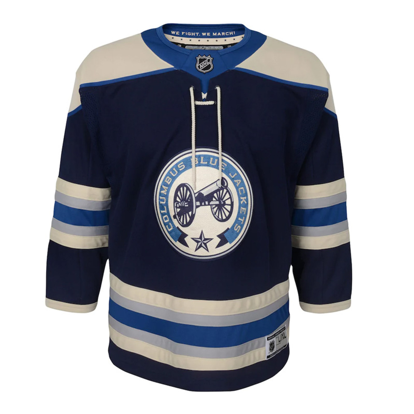 Personalized NHL Men's Columbus Blue Jackets 2022 Navy Alternate