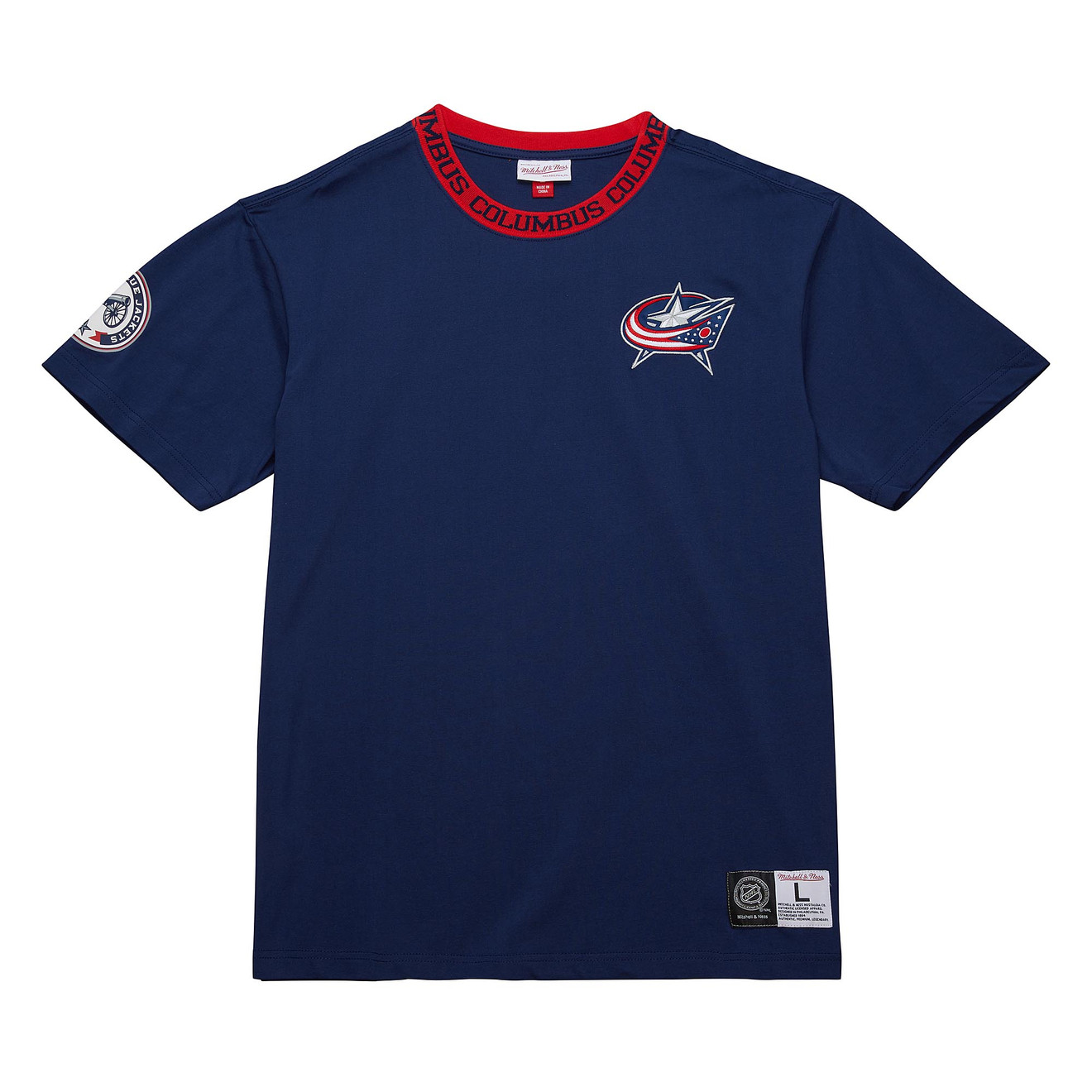 Mitchell & Ness Jacquard Ringer Short Sleeve Tee - Columbus