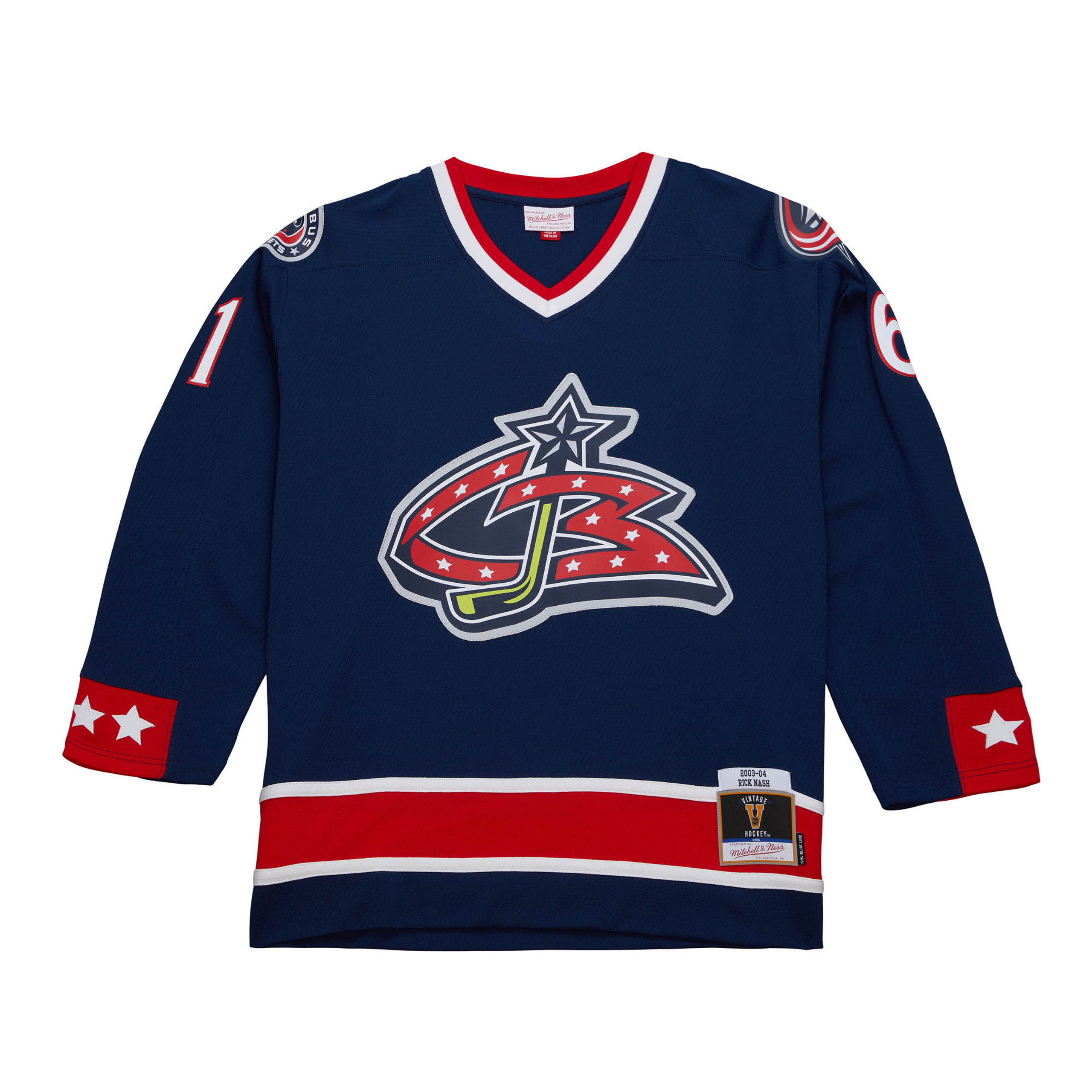Blue Line Blue Jackets Apparel Mitchell Ness Vintage Collection