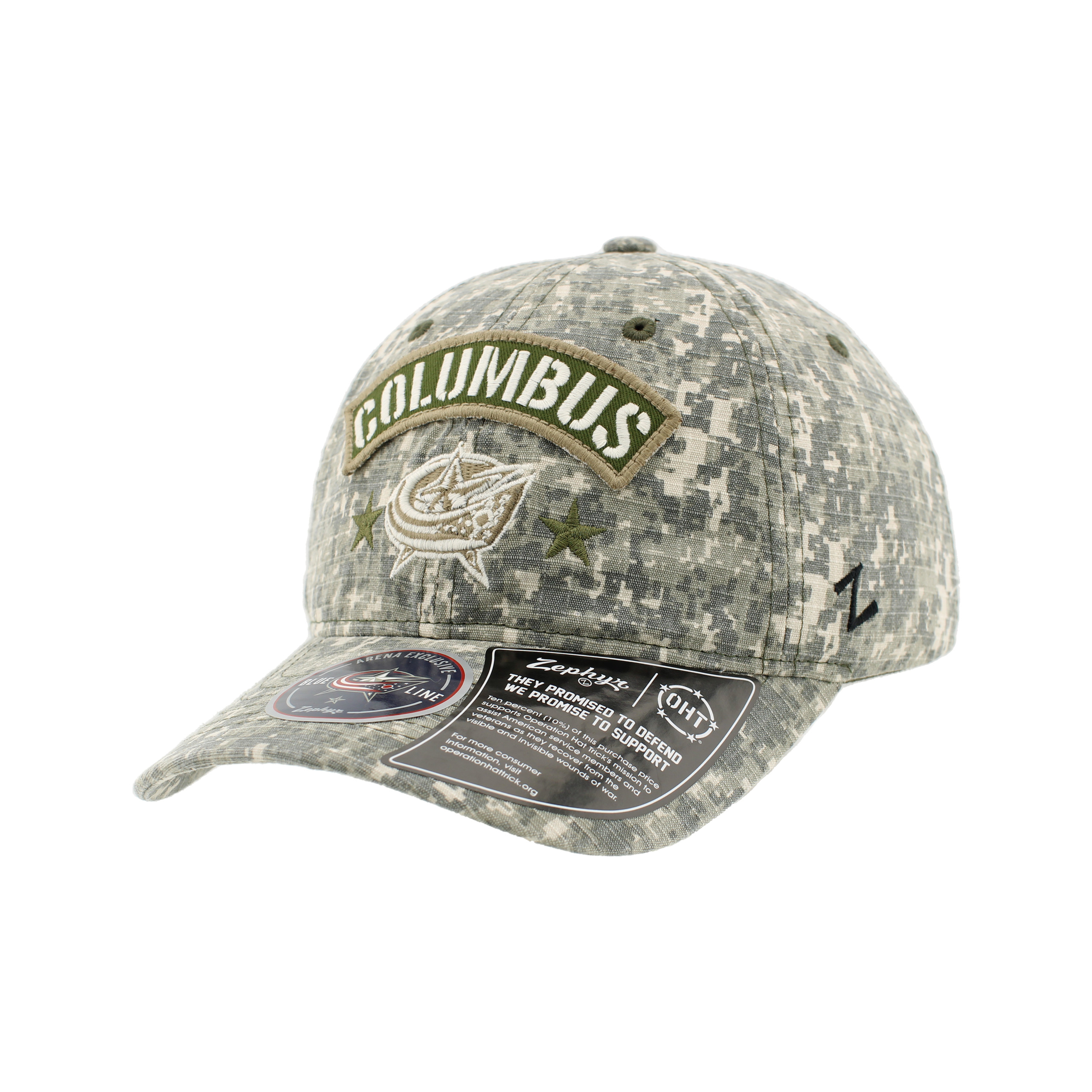 Auburn Tigers Womens Hat Blue Camo OHT Operation Hat Trick Hardy Koch Zaphyr Operation Hat Trick Camo Maverick Cap - Columbus  main image 2