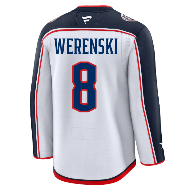 【ワッキー】GARNI Fanatics Away Werenski (8) Premium Jersey - Columbus Sportservice LLC