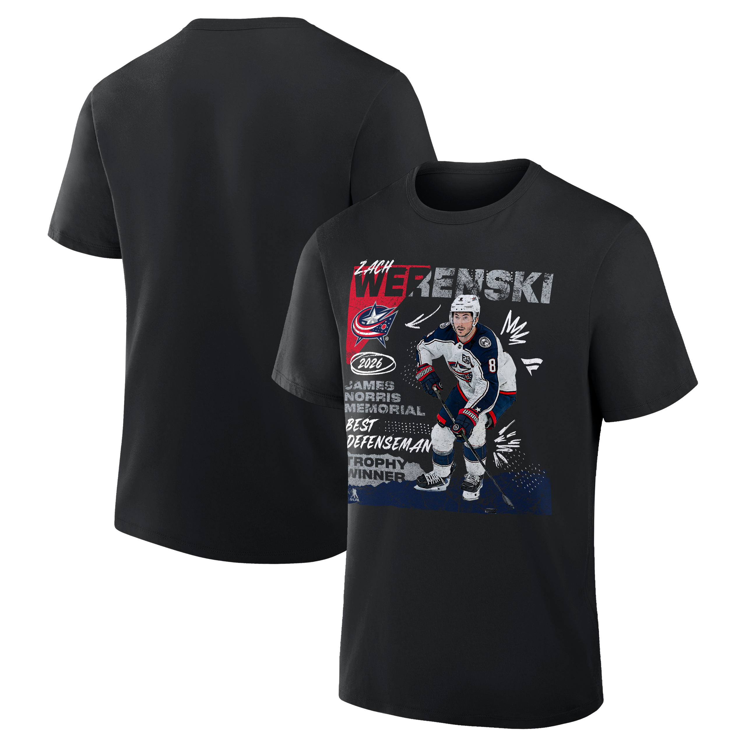 Zach Werenski 2026 Norris Trophy Winner Tee - Columbus