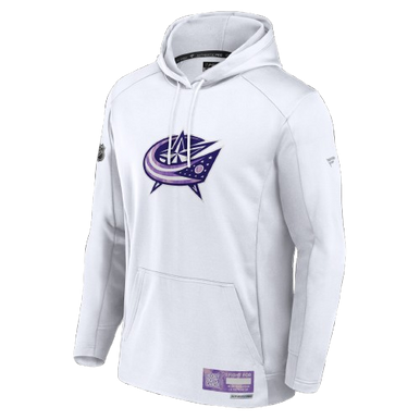 Fanatics 2024 Hockey Fights Cancer Poly Fleece Hood - Columbus