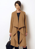 Butterick B6244 | Misses'/Women's Draped Collar Coat and Dress