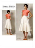 Vogue Patterns V1486 | Misses' Crop Top and Flared Yoke Skirt | Front of Envelope