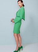 Vogue Patterns V1536 | Misses'/Misses' Petite Cropped Jacket and V-Neck, Princess Seam Dress