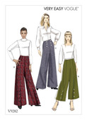 Vogue Patterns V9282 | Misses' Pants with Button Detail | Front of Envelope