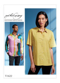 Vogue Patterns V1622 | Unisex Shirt | Front of Envelope